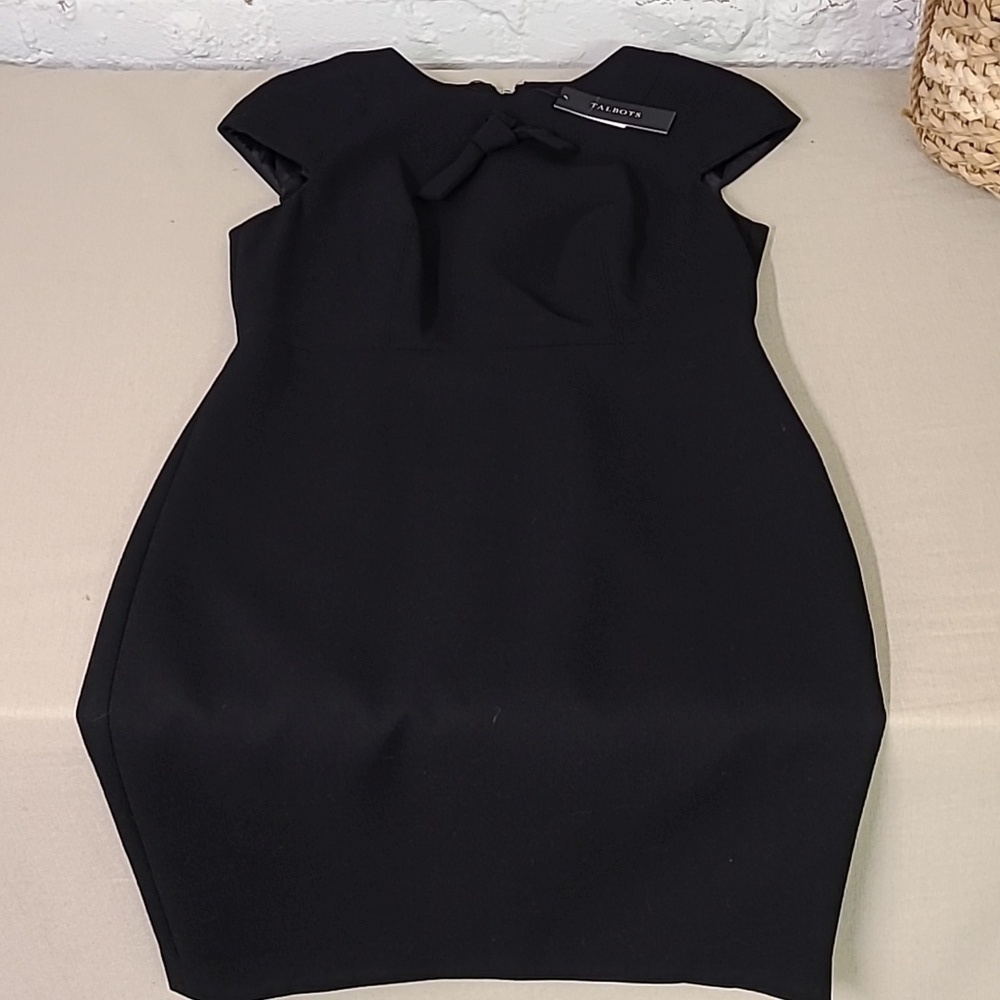 Talbots NWT Vintage Y2k Wool Black Dress Size. 6 Petite